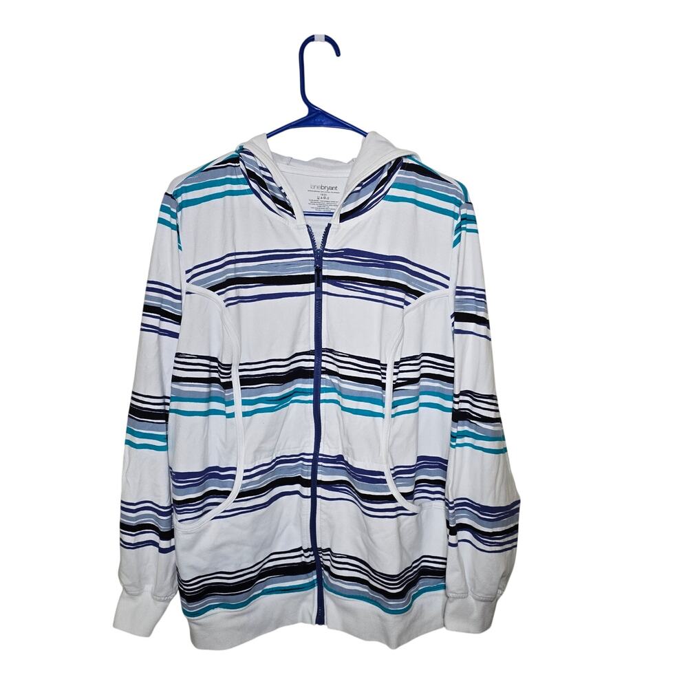 Lane Bryant Classic Soft Lightweight Nautical Full Zip Jacket Womens 18/20